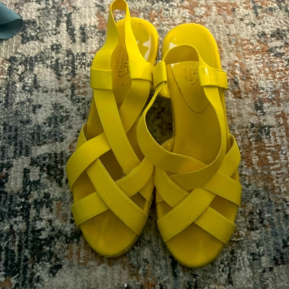 Sunny Yellow wedge espadrilles